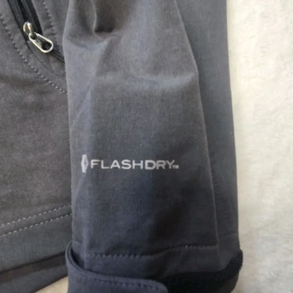 The North Face FlashDry Gray Softshell Jacket Full Zip Women’s  Size Small
